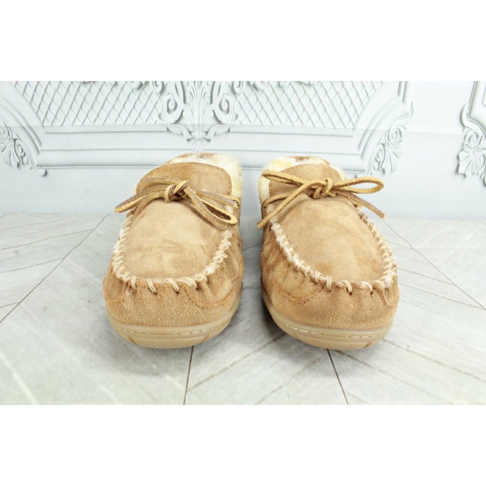 LL Bean Brown Suede Wicked Good Moccasin Slippers Size 8 M - Picture 4 of 9
